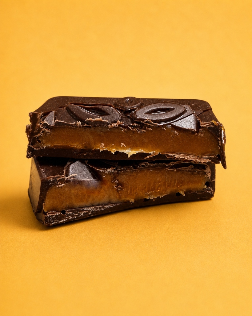 Dark Caramel with Asin Tibuok Mini Squares
